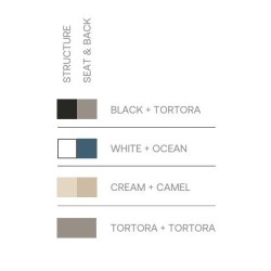 Chaise Madison Slats Noir Tortora Vondom