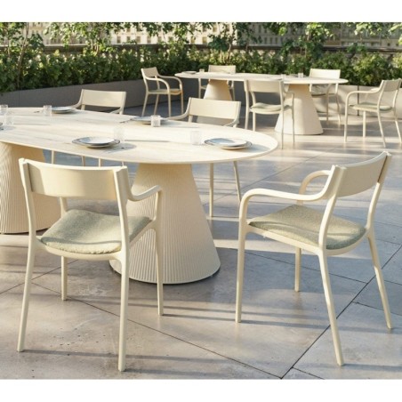 Chaise Madison Upholstered Cream Vondom