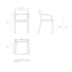 Cadeira Estofada Creme Madison Vondom