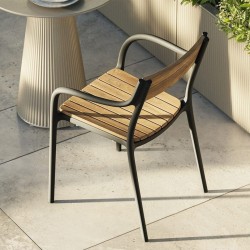 Chaise Madison Wood Tortora Vondom