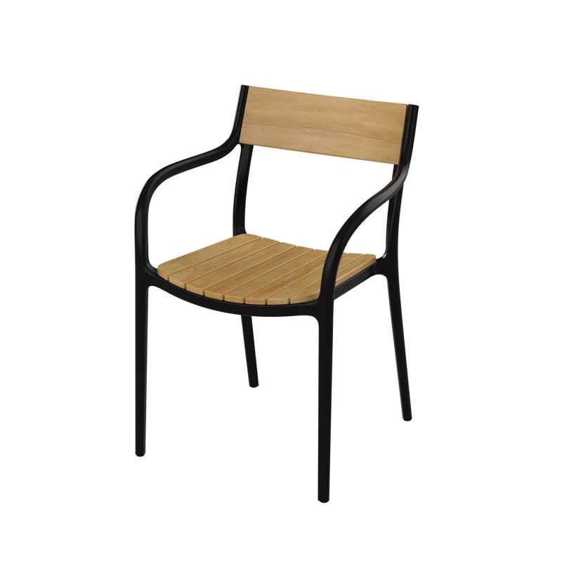 Chaise Madison Wood Black Vondom