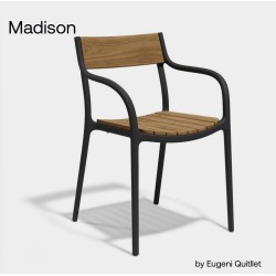 Chaise Madison Wood Black Vondom