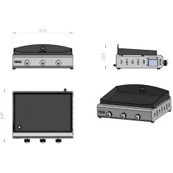 Plancha de gas Amalia 360 negra Le Marquier
