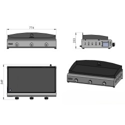 Amalia 375 Aço Inoxidável Gás Plancha Le Marquier