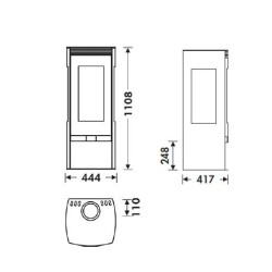 Panadero Alba vision Stufa a legna Ecodesign 9,5 kW