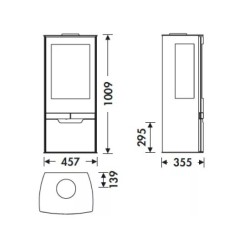 Estufa de leña Panadero Zinc Ecodesign 8 kW