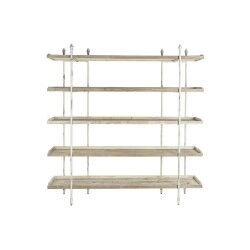 Regal DKD Home Decor Weiß natürlich Metall Tanne Tannenholz 40 % Metall 190 x 40 x 200 cm