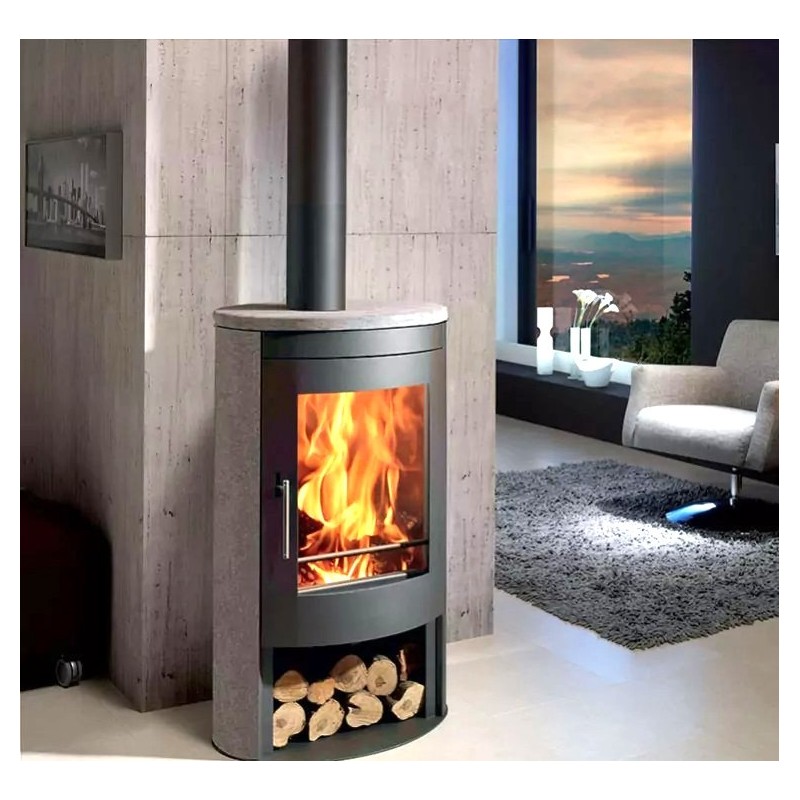 Estufa de leña Panadero Oval 3 Stones Ecodesign 8.7 kW Estufa de leña Panadero Oval 3 Stones Ecodesign 8.7 kW