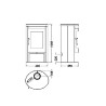 Estufa de leña Panadero Oval 3 Stones Ecodesign 8.7 kW