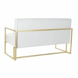 Divano DKD Home Decor Dorato Metallo Poliestere Blu cielo (128 x 70 x 76 cm)