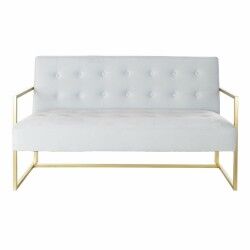 Divano DKD Home Decor Dorato Metallo Poliestere Blu cielo (128 x 70 x 76 cm)