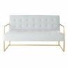 Divano DKD Home Decor Dorato Metallo Poliestere Blu cielo (128 x 70 x 76 cm)