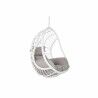 Poltrona de jardim suspensa DKD Home Decor 90 x 70 x 110 cm Cinzento Metal Rotim sintético Branco