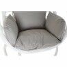 Poltrona de jardim suspensa DKD Home Decor 90 x 70 x 110 cm Cinzento Metal Rotim sintético Branco