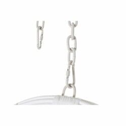 Poltrona de jardim suspensa DKD Home Decor 90 x 70 x 110 cm Cinzento Metal Rotim sintético Branco