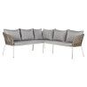Meubles de jardin DKD Home Decor Blanc Marron Clair 190 x 190 x 70 cm