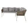 Meubles de jardin DKD Home Decor Blanc Marron Clair 190 x 190 x 70 cm