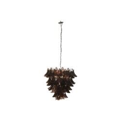 Lámpara de Techo Home ESPRIT Marrón Plateado Cristal Acero 25 W 80 x 80 x 80 cm