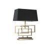 Lámpara de mesa Home ESPRIT Negro Dorado 50 W 220 V
