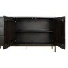 Anrichte DKD Home Decor Schwarz Gold Dunkelbraun Metall Akazienholz 160 x 40 x 90 cm