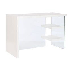 Secretária DKD Home Decor Branco Transparente Cristal Madeira MDF 120 x 50 x 76 cm