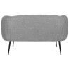 Sofá DKD Home Decor Preto Cinzento Espuma Madeira Metal Veludo Scandi 129 x 75 x 73 cm