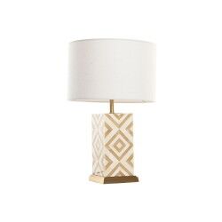 Lámpara de mesa Home ESPRIT Blanco Beige Dorado 50 W 220 V