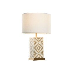 Lámpara de mesa Home ESPRIT Blanco Beige Dorado 50 W 220 V