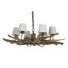 Lámpara de Techo Home ESPRIT Hierro madera de teca 130 X 130 X 35 cm