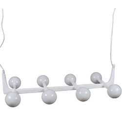 Lámpara de Techo Home ESPRIT Blanco Metal Cristal 110 x 45 x 23 cm