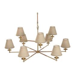 Lámpara de Techo Home ESPRIT Beige Dorado Latón 25 W 113 x 113 x 132 cm