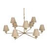 Lámpara de Techo Home ESPRIT Beige Dorado Latón 25 W 113 x 113 x 132 cm