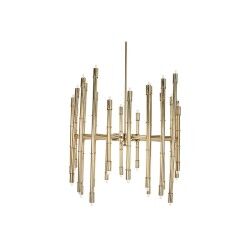 Lampadario Home ESPRIT Dorato Metallo Acciaio 74 x 74 x 138 cm