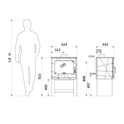 Adam Bûcher Supra 7.3 kW Estufa de leña