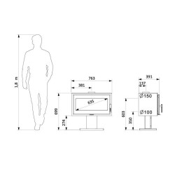 Larry Supra Freistehender Holzofen 8,5kW