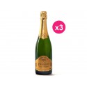 HeraLion de champagne brilho de ouro Brut Reserva (caixa de 3)