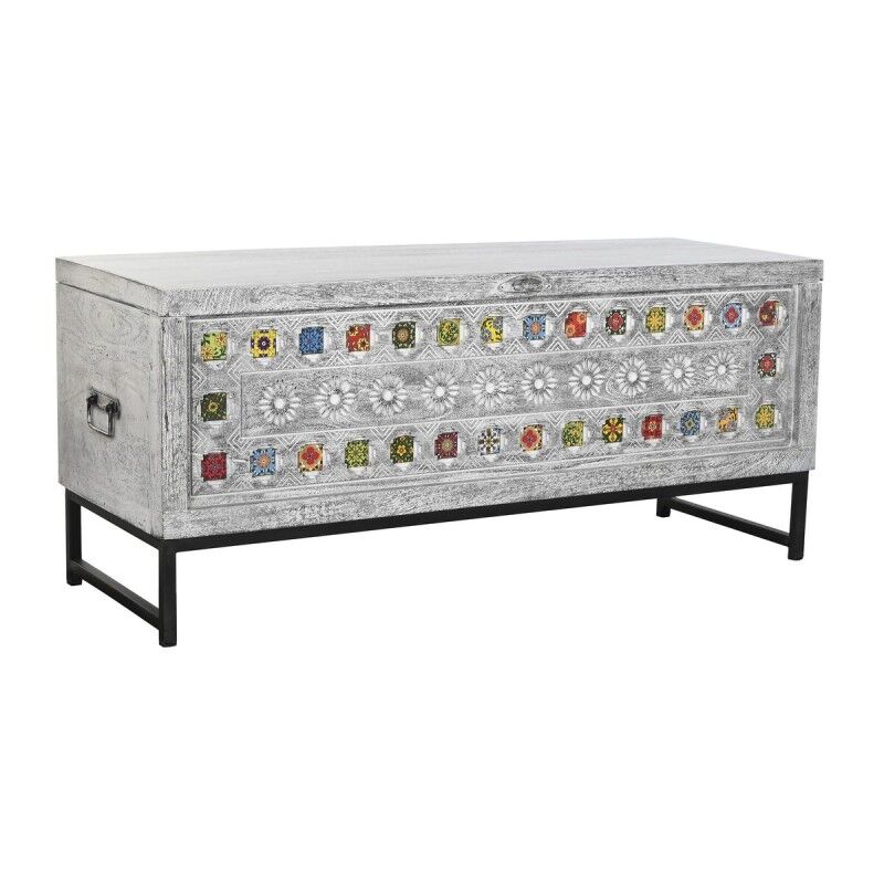 Baúl DKD Home Decor Cerámica Gris Blanco Madera de mango (116 x 40 x 50 cm) Baúl DKD Home Decor Cerámica Gris Blanco Madera de mango (116 x 40 x 50 cm)