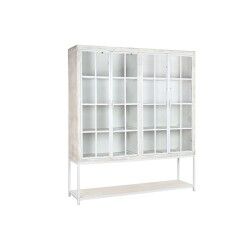 Scaffale DKD Home Decor Bianco Nero Metallo Legno di mango 170 x 45 x 200 cm
