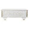 Mesa auxiliar DKD Home Decor MB-182010 Blanco Dorado Metal Madera de mango 115 x 60 x 45 cm
