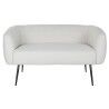 Canapé DKD Home Decor Noir Greige Mousse Bois Métal Velours Scandi 129 x 75 x 73 cm