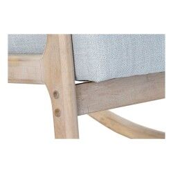 Schaukelstuhl DKD Home Decor Grau natürlich Hellgrau Leinen Kautschukholz 66 x 88 x 78 cm