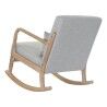 Schaukelstuhl DKD Home Decor Grau natürlich Hellgrau Leinen Kautschukholz 66 x 88 x 78 cm