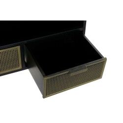 Meubles de télévision DKD Home Decor Noir Métal Doré (125 x 41 x 62 cm)