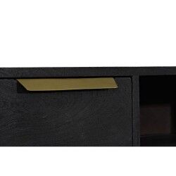 Móvel de TV DKD Home Decor Preto Metal Dourado Madeira de mangueira (147 x 40 x 51 cm)