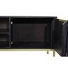 Móvel de TV DKD Home Decor Preto Metal Dourado Madeira de mangueira (147 x 40 x 51 cm)
