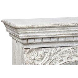 Móvel de TV DKD Home Decor 8424001858347 Metal Branco Madeira de mangueira 160 x 40 x 65 cm