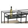 Mesa de Centro DKD Home Decor 8424001787234 Preto Multicolor Natural Madeira Metal Espelho 120 x 60 x 50 cm