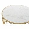 Tavolino da Caffè DKD Home Decor Glamour Bianco Multicolore Dorato Marmo Ferro 87 x 87 x 51,5 cm
