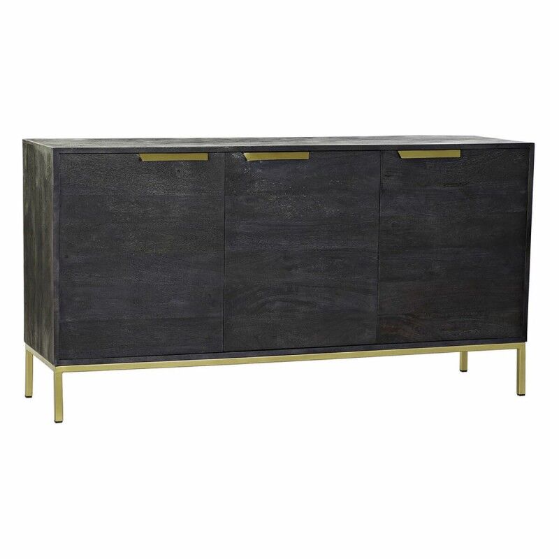 Credenza DKD Home Decor Nero Dorato Legno di mango 145 x 41 x 77 cm