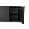Sideboard DKD Home Decor Black Golden Mango wood 145 x 41 x 77 cm